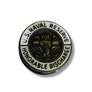 Vintage U.S. Naval Reserve Honorable Discharge Stud Button .5"